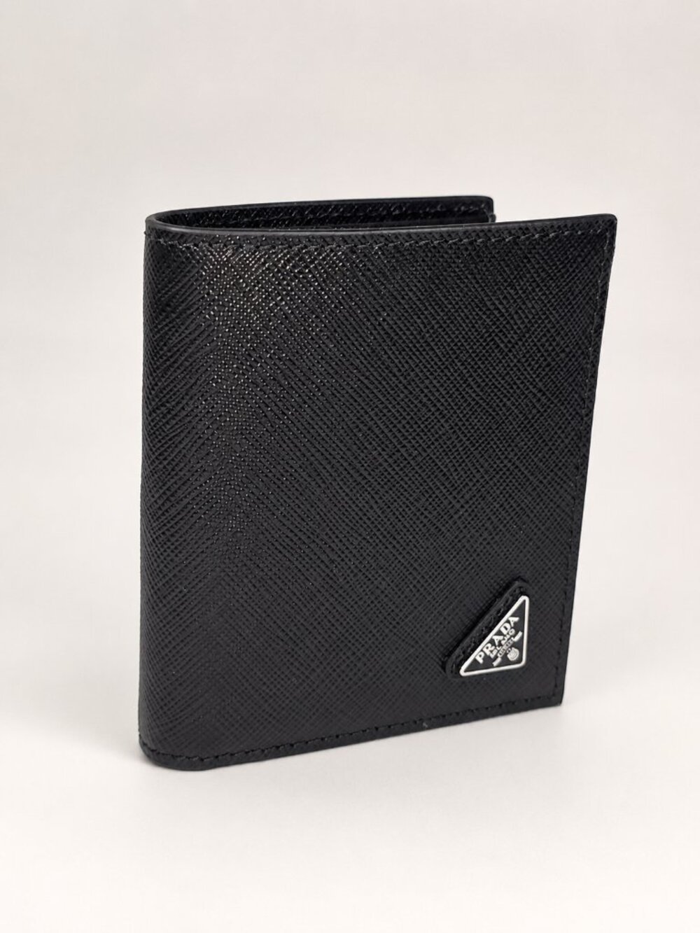 Prada Black Saffiano Leather Bifold Card Holder Wallet New - Picture 2 of 8